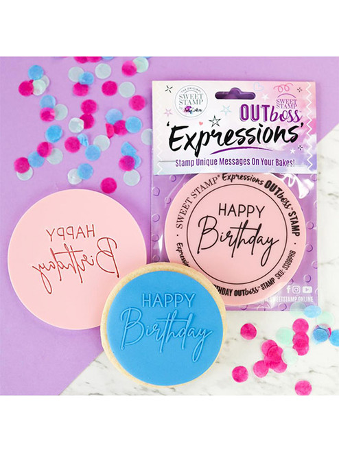 Sweet Stamp - OUTboss Expressions - Happy Birthday (Trendy)
