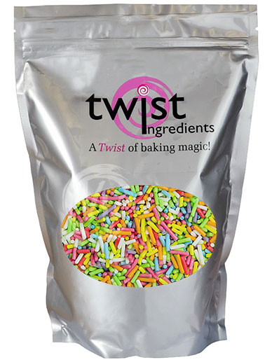 Twist Ingredients 1kg BULK BAG - Sugar Strands - Multicoloured