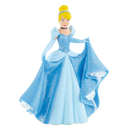 Cinderella cake topper. In a blue dress for a classic Disney look