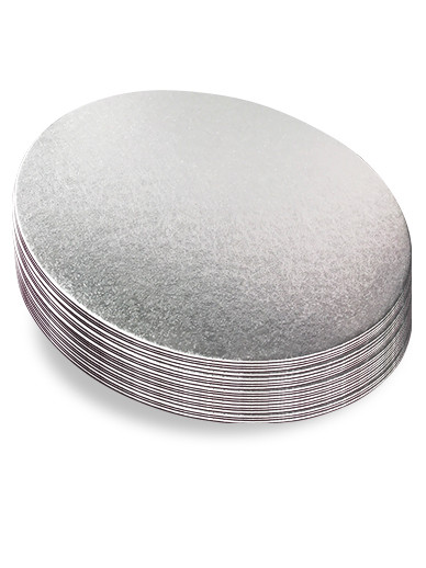 Round Silver Single Thick - Cut Edge Cake Cards (1.8mm Thick) - Packs of 25