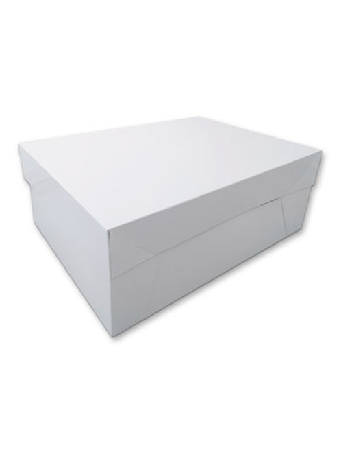 12'' x 16'' Glossy Oblong White Cake Box