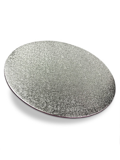 7" Round Silver Turn Edge Cake Card (1.75mm Thick)