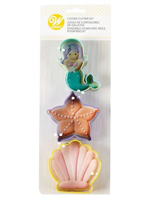 Wilton Cookie Cutter Set of 3 - Sea Life / Mermaid