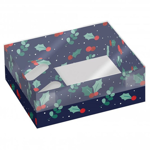 Holly & Berries Hamper Cupcake Box - Pack of 2