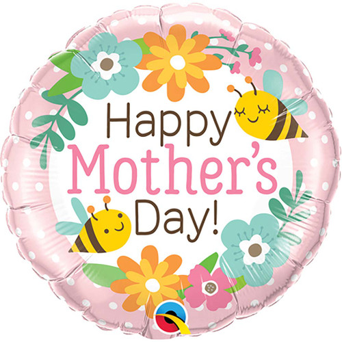 Happy Mothers Day Bees Balloon - 18" Foil