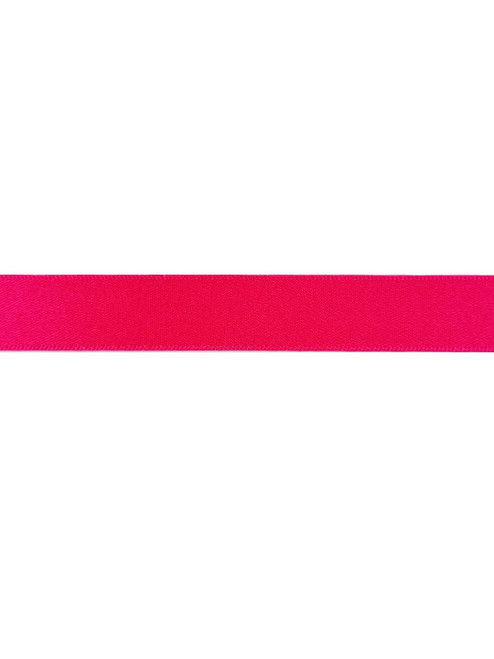 Fluorescent Pink - Double Sided Satin Ribbon - 25mm x 1 Metre