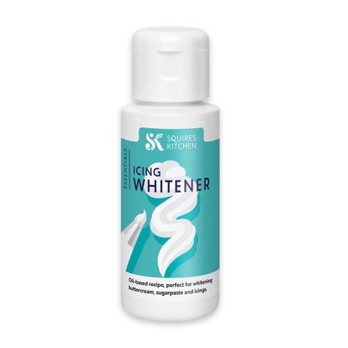 A bottle of Squires Kitchen Icing Whitener