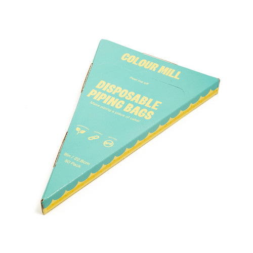 Colour Mill Disposable Piping Bags 9 inches x50 in packaging