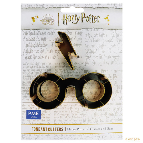 Harry Potter Fondant & Cookie Cutters Glasses & Scar in packaging