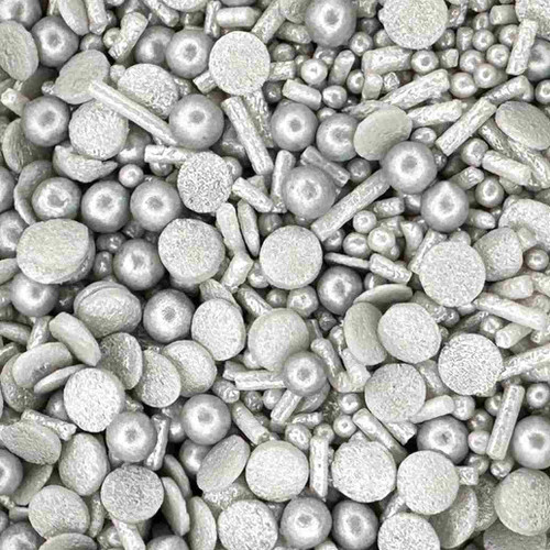 Colour Medley - Glimmer Silver - Sprinkles 30G Colour Medley - Glimmer Silver - Sprinkles 30G