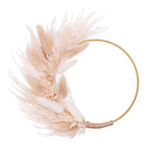 Dried Flower Ring - 14cm without stem - Natural White