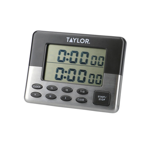 Taylor Pro Stainless Steel Dual Event Digital Timer Taylor Pro Stainless Steel Dual Event Digital Timer