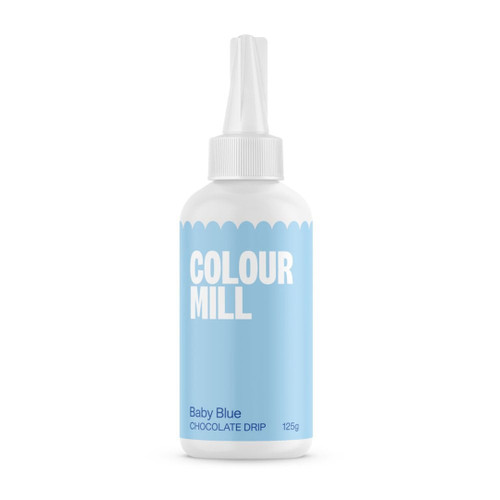 A bottle of Colour Mill Chocolate Drip Baby Blue