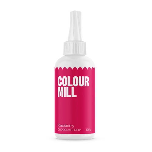 A bottle of Colour Mill Chocolate Drip Raspberry