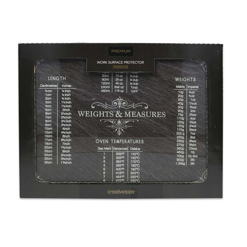Creative Tops -  Slate Effect Work Surface Protector with Weights And Measures