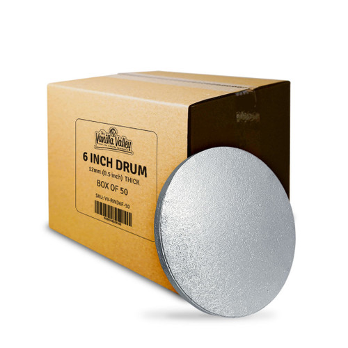 6" Round Cake Drum - Box of 50