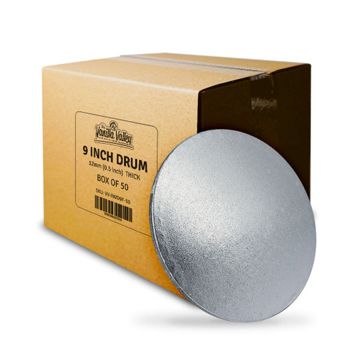 9" Round Cake Drum - Box of 50