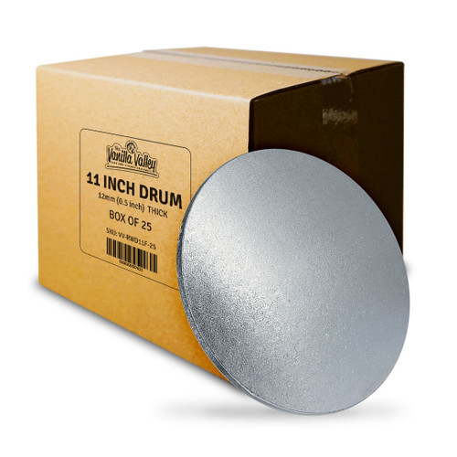 11" Round Cake Drum - Box of 25