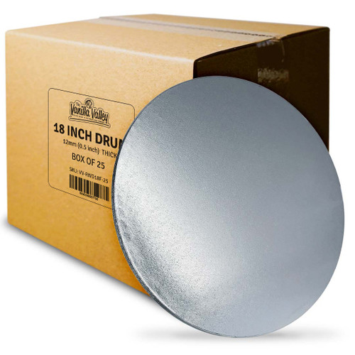18" Round Cake Drum - Box of 25