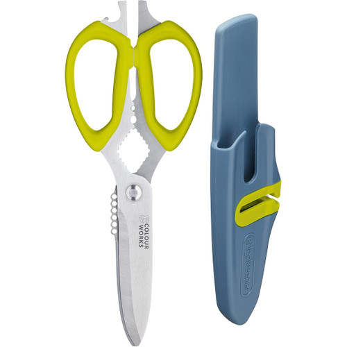 Colourworks - 10 in 1 Multi-Function Edgekeeper Scissors, Brights Green