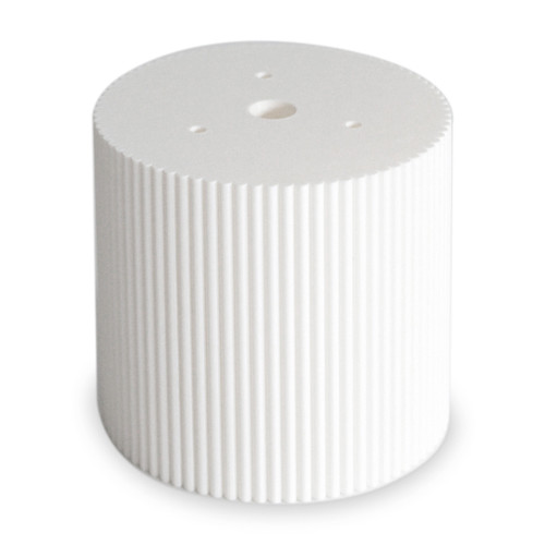 Prop Options - Round Reeded Cake Separator - 6 x 6 White