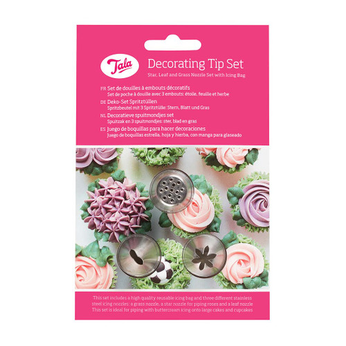 Tala Decorating Tip Set - Star, Leaf, Grass
