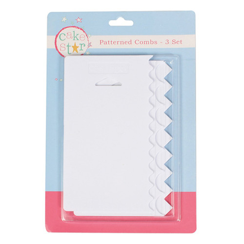Cake Star Patterned Combs Set of 3
