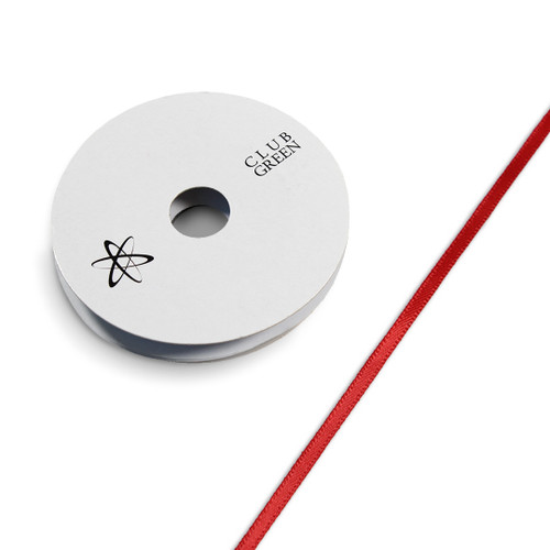 Double sided Satin Ribbon 3mm - Red