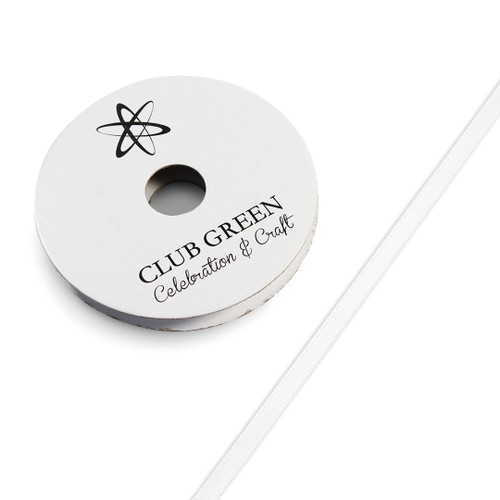 Double sided Satin Ribbon 3mm - White