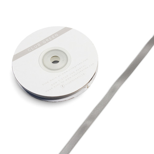 Double sided Satin Ribbon 6mm - Silver