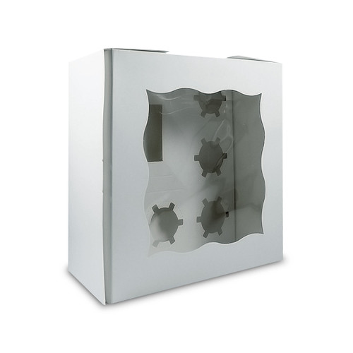 Bento box with 5 cupcake holes side front view