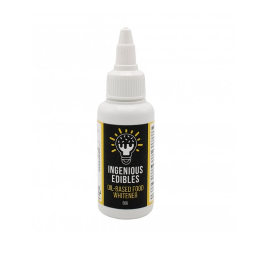 bottle of Oil Based Chocolate Whitener 50g by Ingenious Edibles
