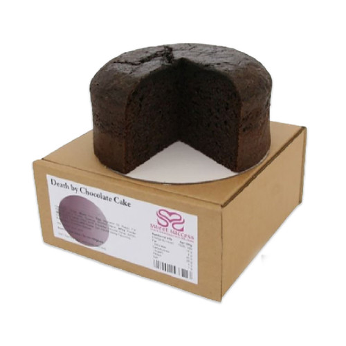 10 inch chocolate cake on top of a box