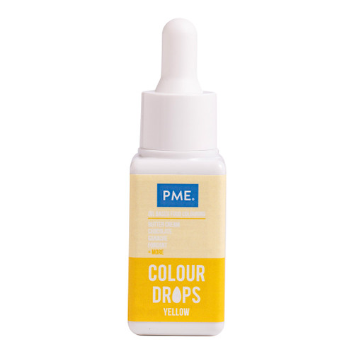 bottle of yellow colour drops