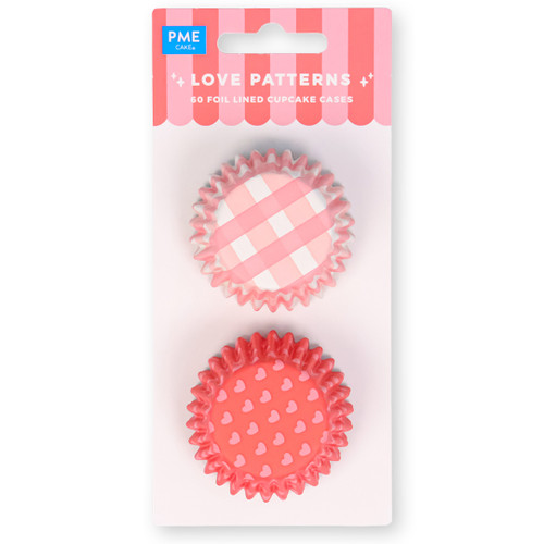 Valentines Mini Foil Cupcake Cases - Pack of 60