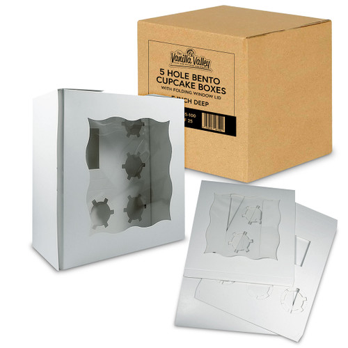 Bento box with 5 cupcake holes bulk buy box