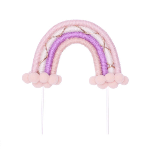 Rainbow Cake Topper - Pink, Purple, Gold - Small