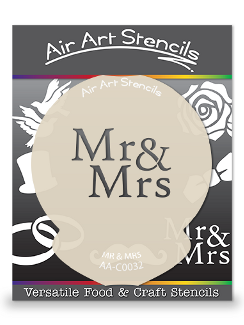 Mr & Mrs Wedding Cupcake Stencil