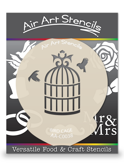 Bird Cage Wedding Cupcake Stencil