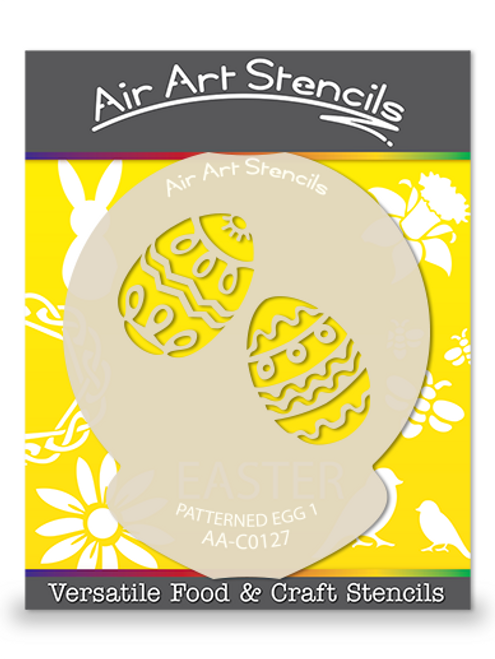 Patterned Egg (Design 1) Easter Cupcake Stencil