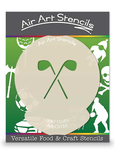 Golf Clubs Stencil