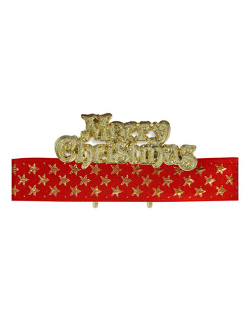 Red & Gold Stars Ribbon & Motto