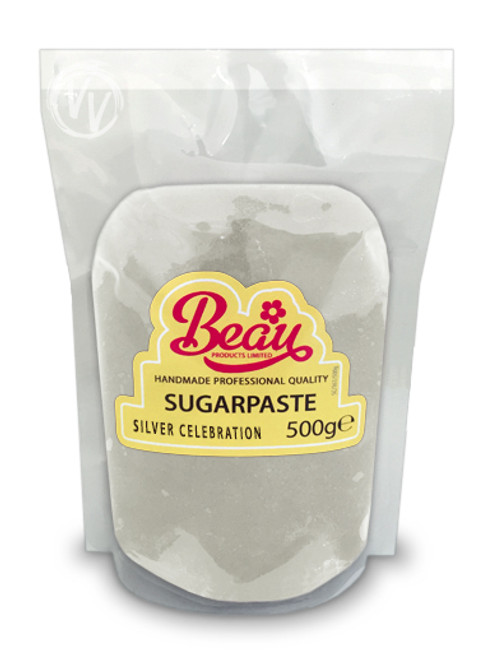 Beau Silver Celebration Sugarpaste 500g