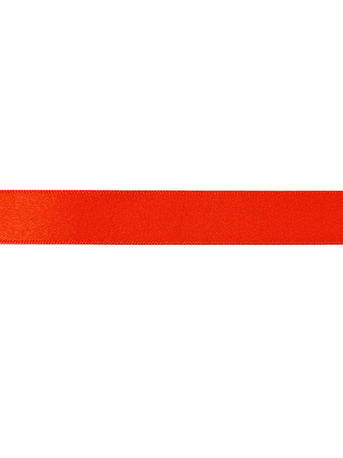 Fluorescent Orange - Double Sided Satin Ribbon - 15mm x 20 Metres