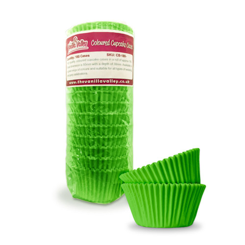 180 Lime Cupcake Muffin Cases