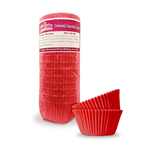 180 Red Cupcake Muffin Cases