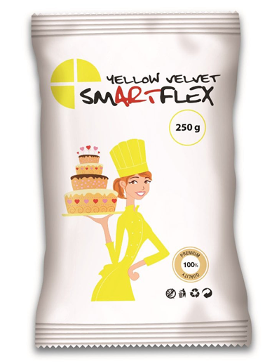 packet of SmartFlex Velvet Sugarpaste Yellow - 250g