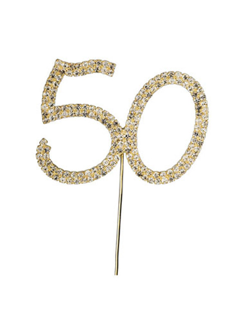 Diamante '50' on Stem - Gold
