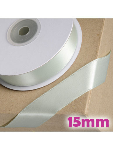 Double Sided Satin Ribbon 15mm Sage