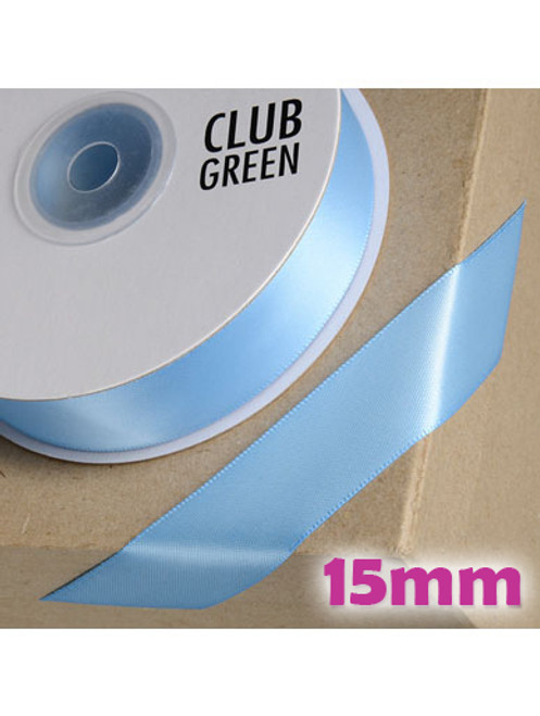 Double Sided Satin Ribbon 15mm Sky Blue